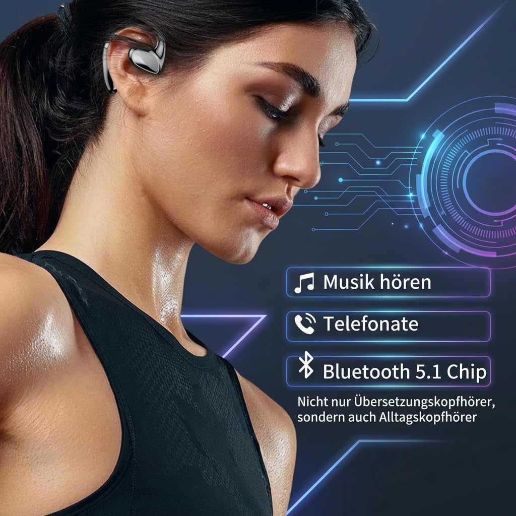 sonabuds übersetzer Original – Übersetzer Kopfhörer 144 Sprachen Echtzeit Übersetzung Mit Bluetooth Und Noise Cancelling Für Reisen Und Business Tragbar & Wiederaufladbar (Schwarz)
