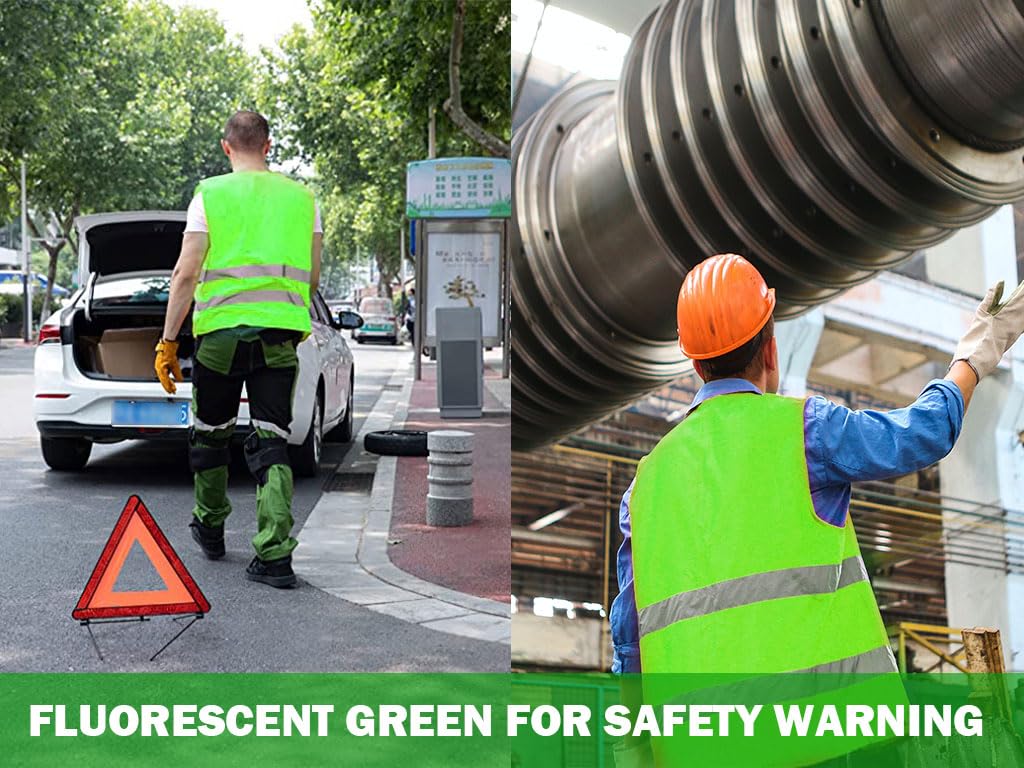 Anlising Gilet di Sicurezza, 10PCS Giubbotto di Sicurezza Riflettente,Gilet di Sicurezza ad Alta visibilità,Gilet Riflettente per Auto,Gilet Catarifrangente,per Guidatore, Addetti alla Pulizia