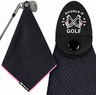 Magnetic Golf Towel Supporting Breast Cancer Research | 10% Profit Donation | 29” Waffle Microfiber | Removable High-Strength Magnet | Ultra Absorbent | Durable for Clubs & Balls