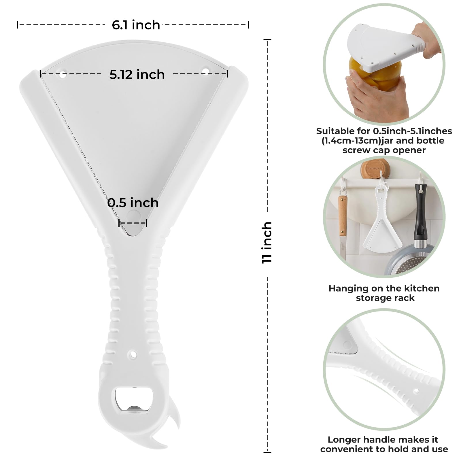 Jar Opener Bottle Opener for Weak Hands, Seniors with Arthritis and Anyone People with Inconvenient Hands,Get Lids Off Easily,Best Gift for Kitchen Gadgets