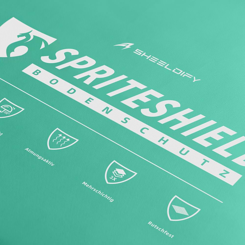 Sheeldify™ Spriteshield™ Protector de suelo resistente 1 m x 30 m, color verde, fieltro de pintor, antideslizante, para renovación de mudanzas, protección profesional, protección de superficies
