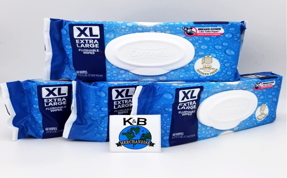 large flushable wipes