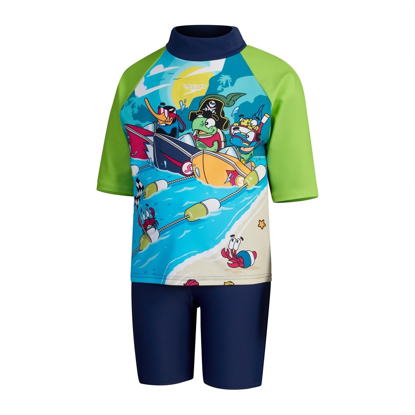 Speedo Boys Learn to Swim Sun Protection Top & Shorts | Junior Boys | Holiday Wear | UVU Protection Swimwear