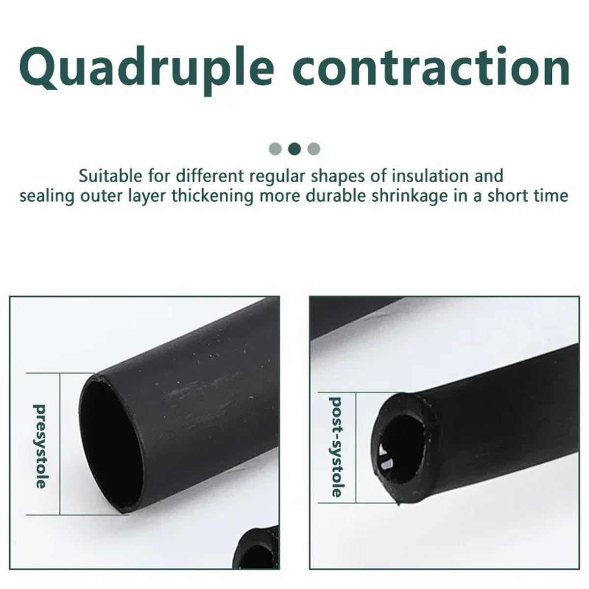 10/50/100 mètres de gaine thermorétractable Dia 2.4-25.4mm 3:1 manchon de câble thermique en polyoléfine isolé noir/rouge-noir-9.5mm-50m