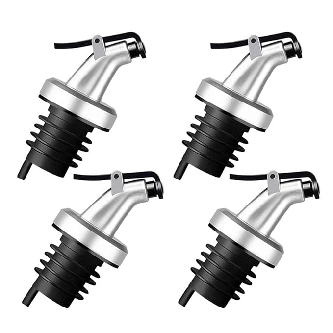 Pour Spouts Kit, Oils Dispenser Sets, Oil bottle stopper for Olive Oil, Wine, Vinegar, Soy Sauce, Leak-Proof oil spouts 4 Packs at Rs. 110