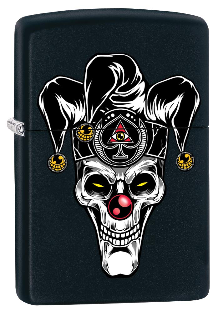 Zippo Lighter: Jester Skull - Black Matte 79959 : Amazon.sg