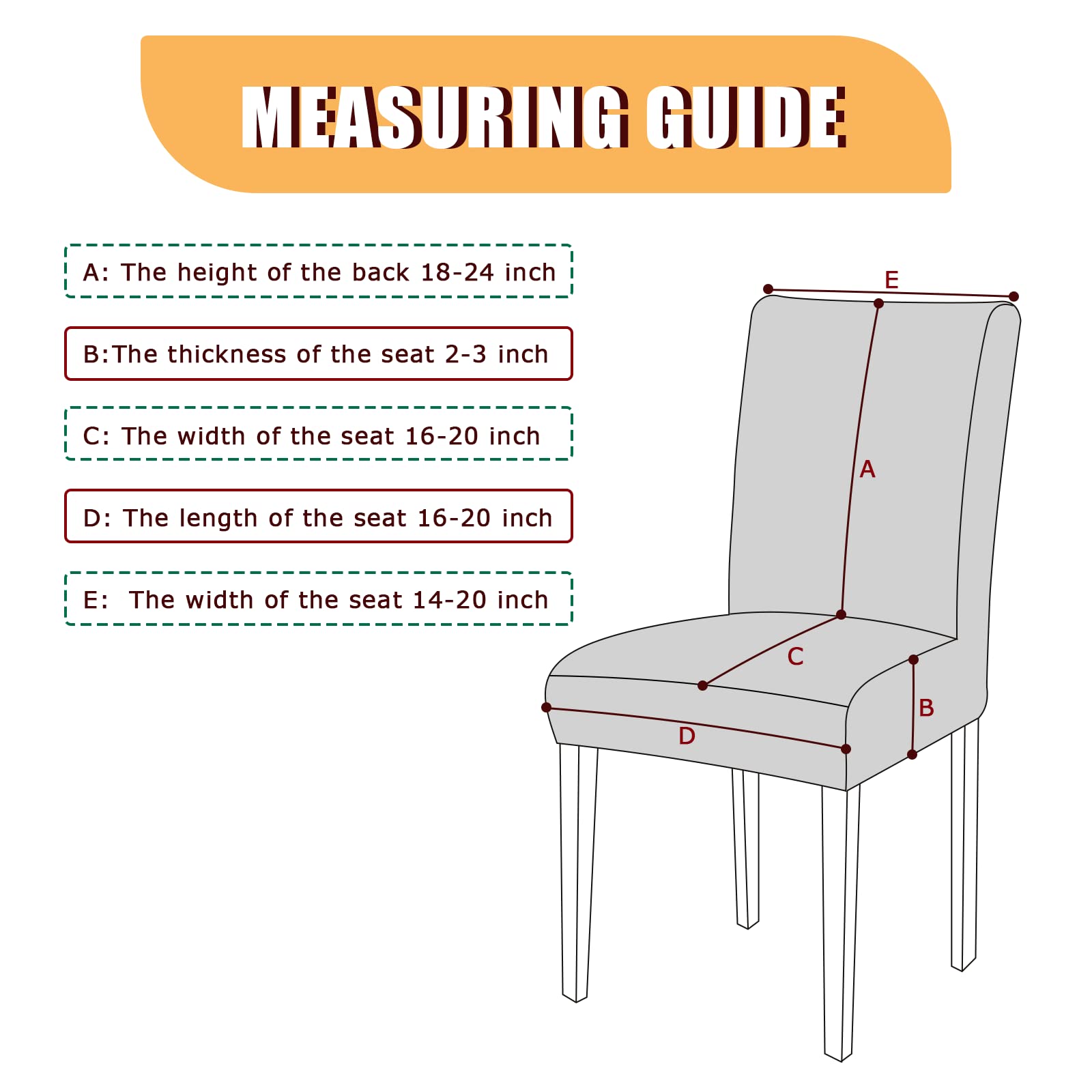Jaotto Coprisedie Natalizie 6 Pezzi Coprisedia Elasticizzati con Schienale Fodere Coprisedie Universale per Sala da Pranzo Cucina Natale Coprisedia Lavabile Coperture per Sedie,Vino/Natale