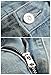 LZLER Jeans for Short Men Stretchy Ripped Relaxed Drippy Jeans Grey Blue Fashion Design Denim Size 28