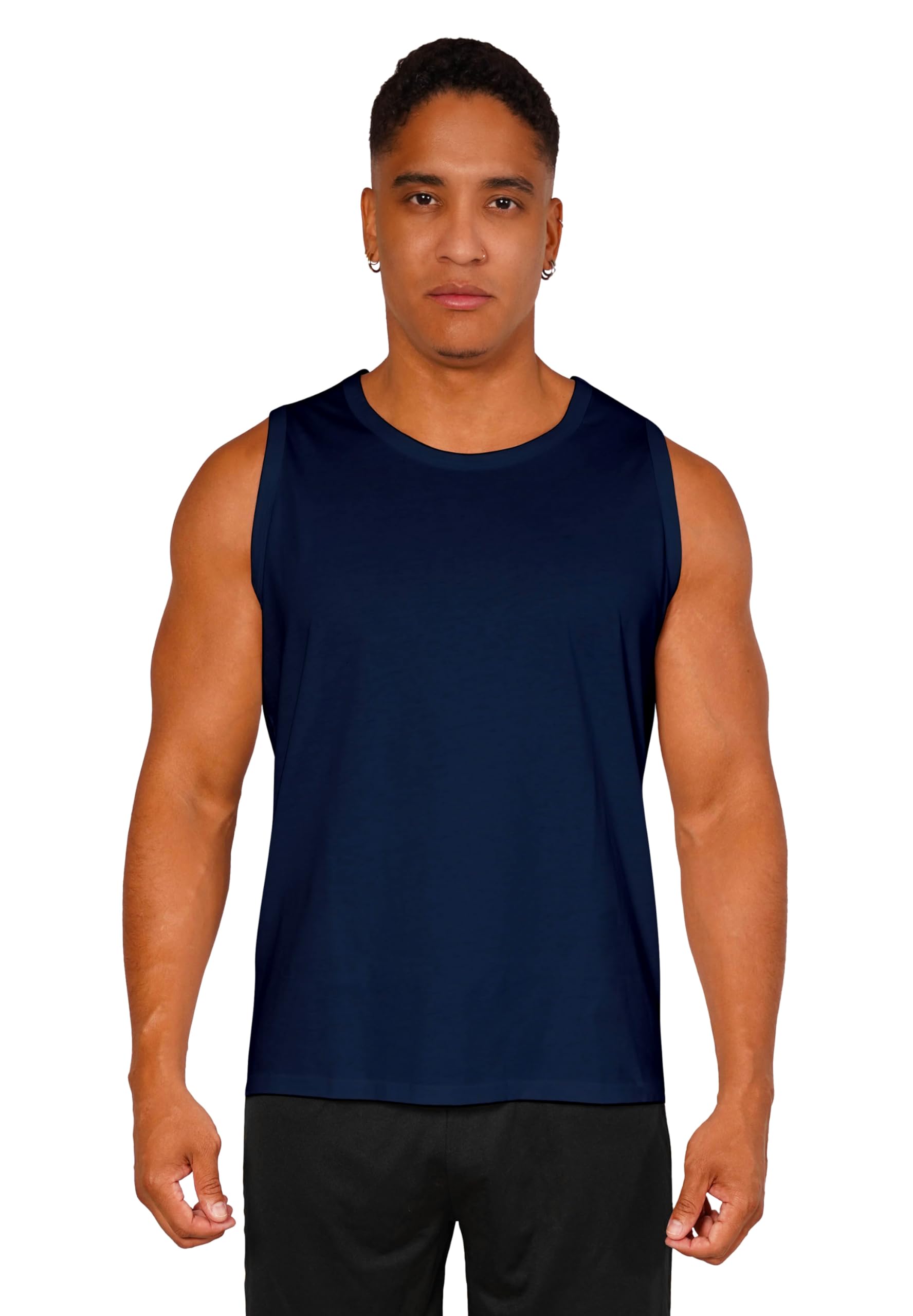 Débardeur D'été Sans Manches Pour Homme En Jersey Simple Pur Coton, T-shirt De Sport, T-shirt à Bretelles De Fitness, Noir, M