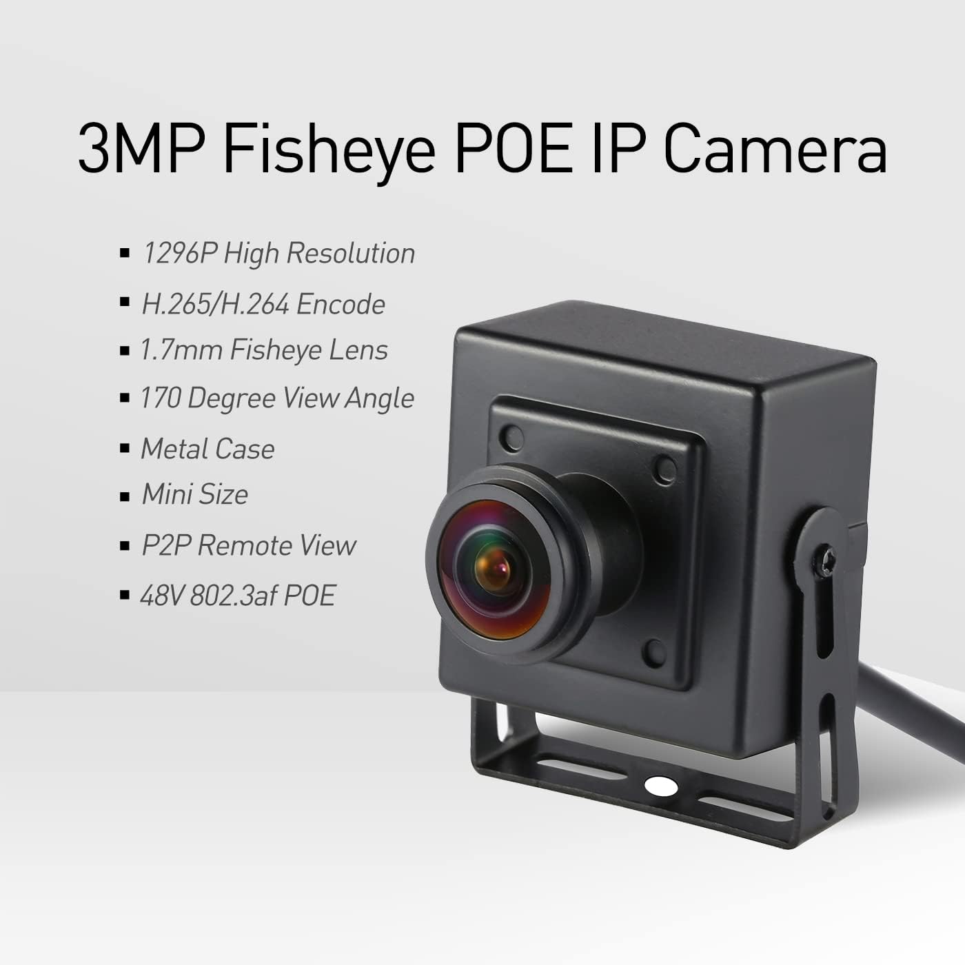 Key features of Revotech 3MP Fisheye POE IP Camera
