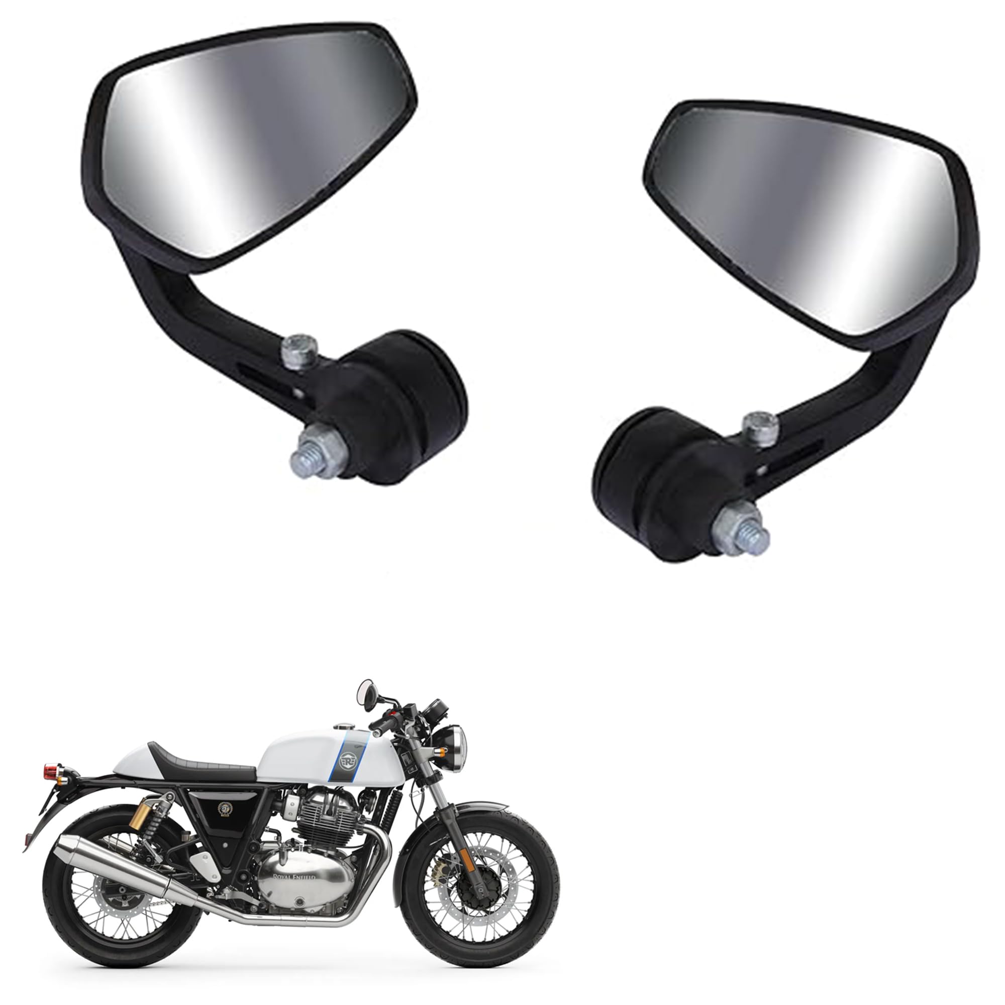 Rider Arts Motorcycle Bar End and Rear View BETAL Mirror Edge for