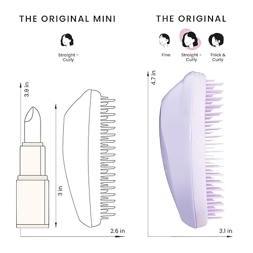Miniatura 7 de Tangle Teezer Cepillo desenredante original, cepillo de cabello seco y húmedo para todo tipo de cabello, lila