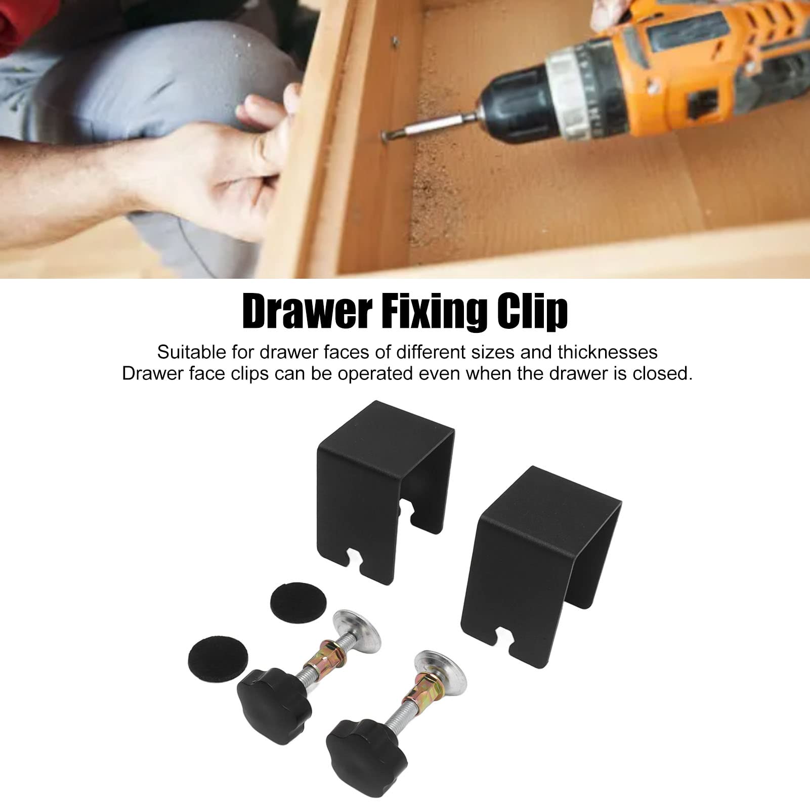 Hilitand Cabinet Front Installation Clamps, 2PCS Drawer Front Installation Clamps,and Beautiful, Accurate Installation, Compatibility, Save, Toggle Clamps, Hilitandqmvpfxioa8