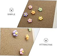 Vista 4 de 30 unids de cinco pétalos flor pushpin pequeño pin multi-función pulgar tachuelas reemplazables pin de oficina accesorios de escritorio mapa