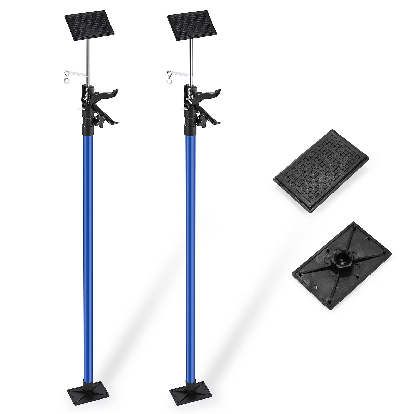 Support Pole Adjustable, Steel Telescopic Quick Support Rod, 3rd Hand Support System, Extends from 45” to 114”, Supports for Cabinet Jacks Cargo Bars Drywall Support (2 pcs)
