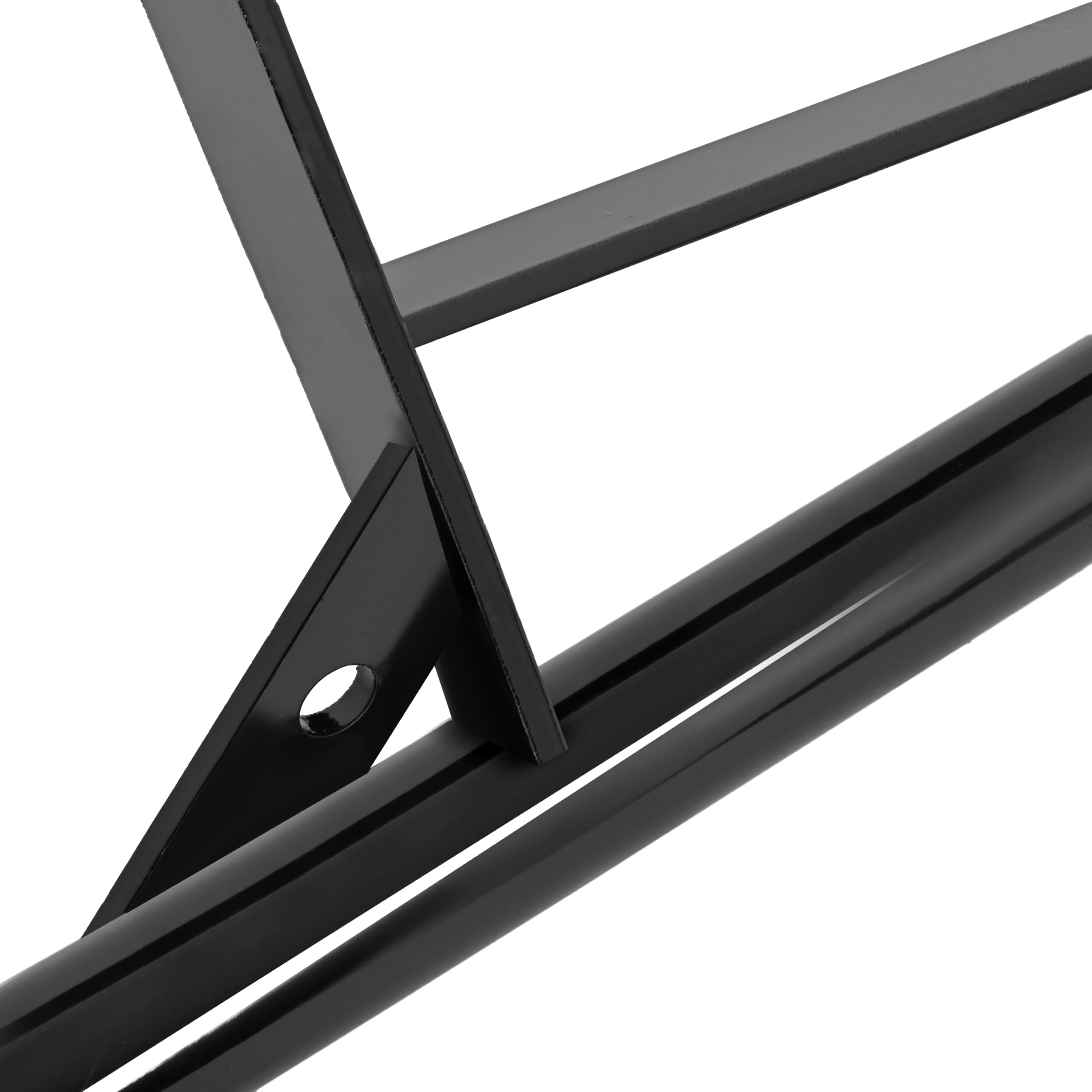 ECOTRIC Aluminium Rear Wide Grab Bar Compatible with 2006-2024 Yamaha Raptor 700 700R ATV Rear Rack Mounted Bar Nerf Bars Gloss Black
