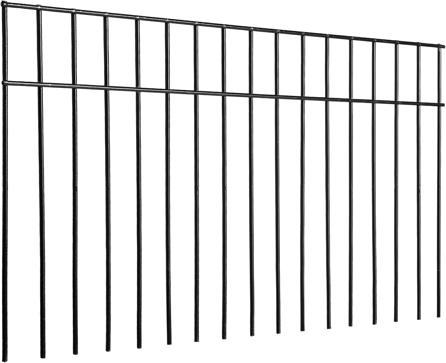 ADAVIN No Dig Fence 24x15-inch Animal Barrier Underground Decorative Garden Fencing with 1.5 Inch Spike Spacing Dog for The Yard Metal Panel Ground Stakes Defence Outdoor Patio (5 Pack)
