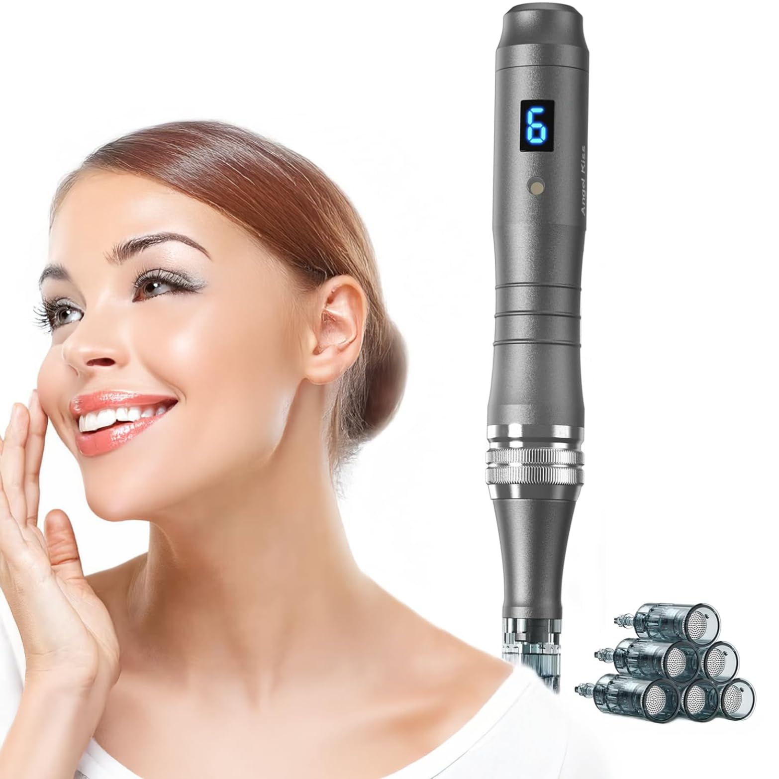 Microneedling Derma Roller Pen 0 25mm - Dermabrasion Roller Derma Microneedle Stamp - Beauty Cosmetic Kit for Women