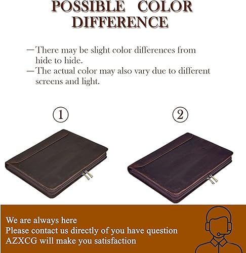 Miniatura 6 de Nombre grabado gratis, cartera de cuero personalizada, carpeta de cartera personalizada con bloc de notas tamaño carta, organizador de 3 anillos,