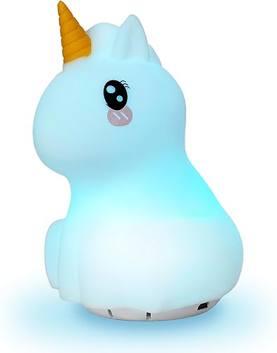 Mindfulness - Unicornio respiratorio 4-7-8 guiada meditación visual respiratoria Dispositivo 3 en 1 con luz nocturna y máquina de ruido para TDAH,