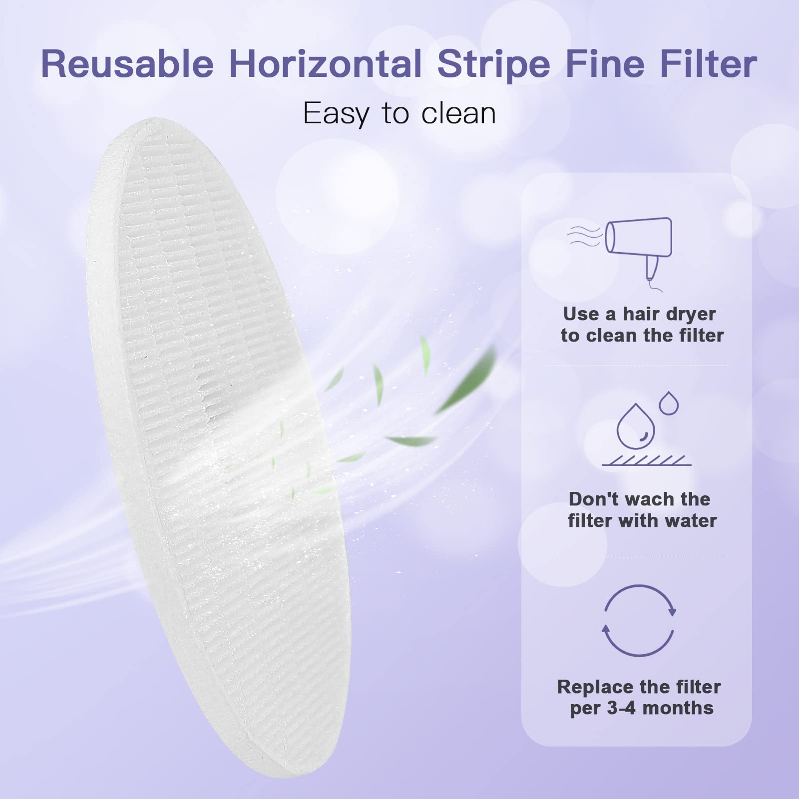 Nail Dust Collector, Lavinda Powerful Nail Dust Vacuum with Reusable Filter Professional Suction Fan for Nail Drills Acrylic Gel Nails Polishing, Low Noise, Large Space for Salon Home Use, Silver