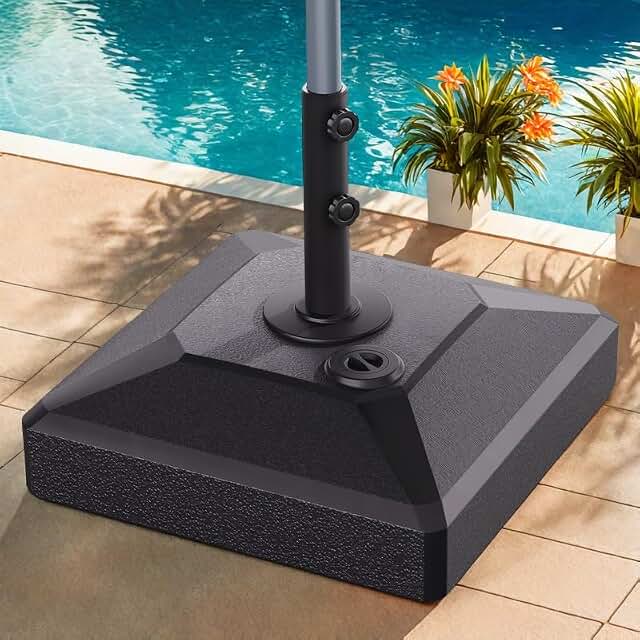 Purple Leaf Patio Market Umbrella Base