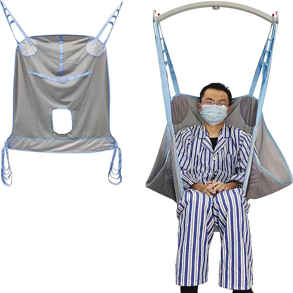 Imbracatura per Sollevatore Disabili - Imbracatura Standard per Sollevapersone con Apertura Comoda per Bariatrica, Assistenza Infermieristica, Anziani, Disabili 2XL