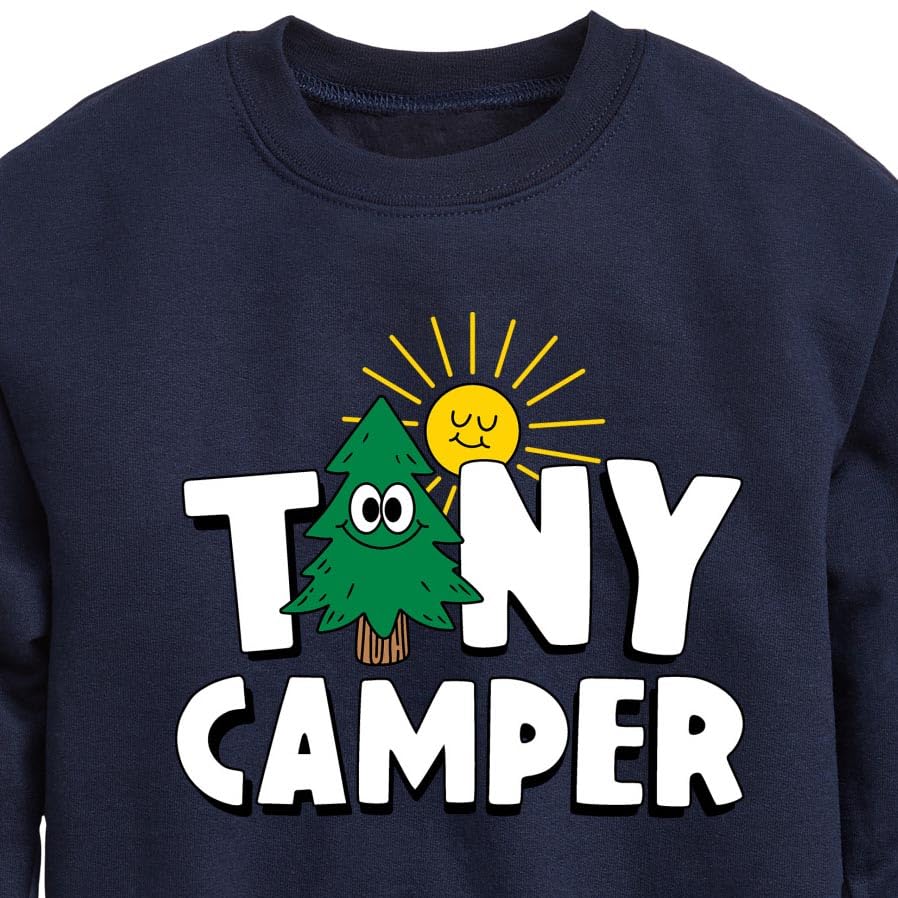 Instant Message - Camping - Tiny Camper - Toddler & Youth Crewneck Fleece Sweatshirt3