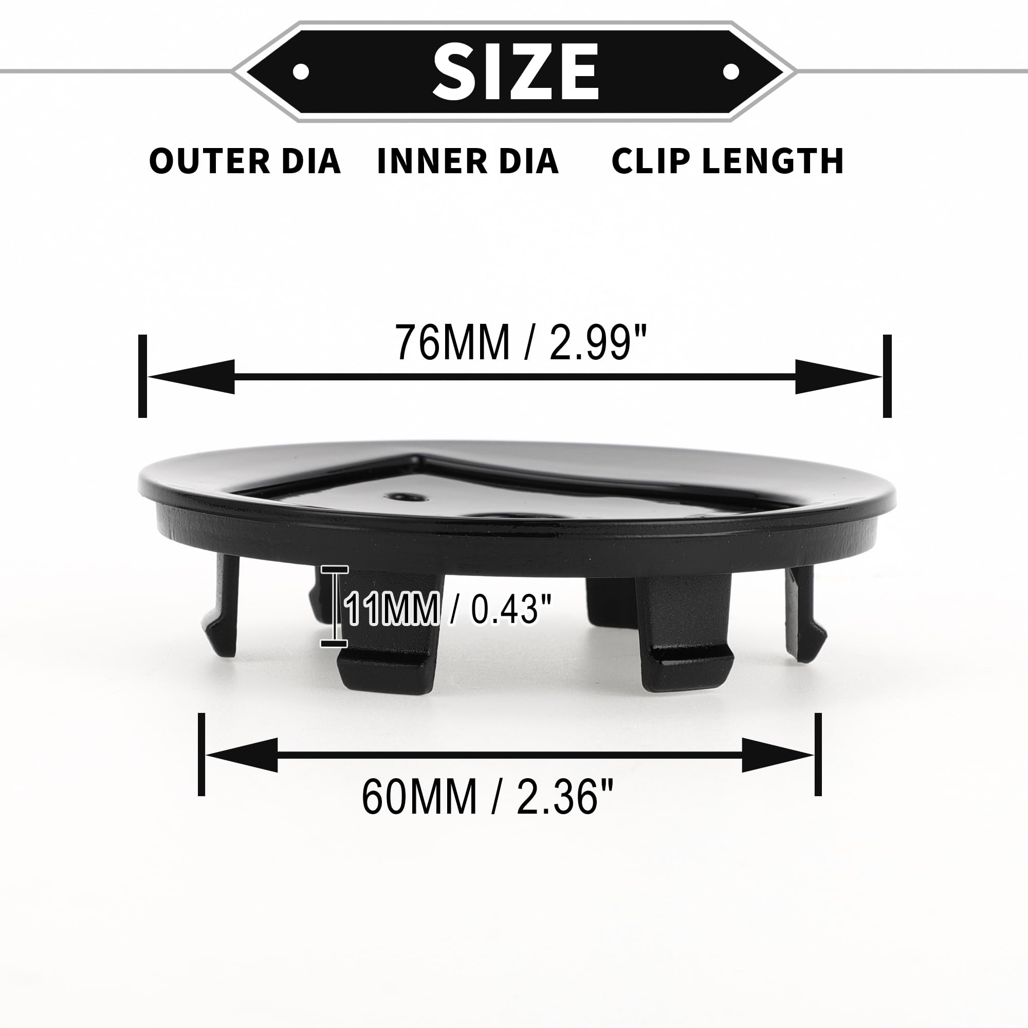 VekAuto Cache-Moyeu De Roue De Voiture Compatible Pour Porsche 911 1965-2021 Anti-Rayures, Durable 76Mm 2.99" Od Abs Plastique Gris Roues Avant Et Arrière