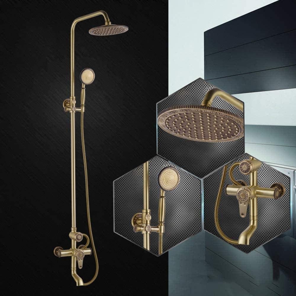Douche cuivre pur antique dessin à la main exquis pour résoudre le manque de pression