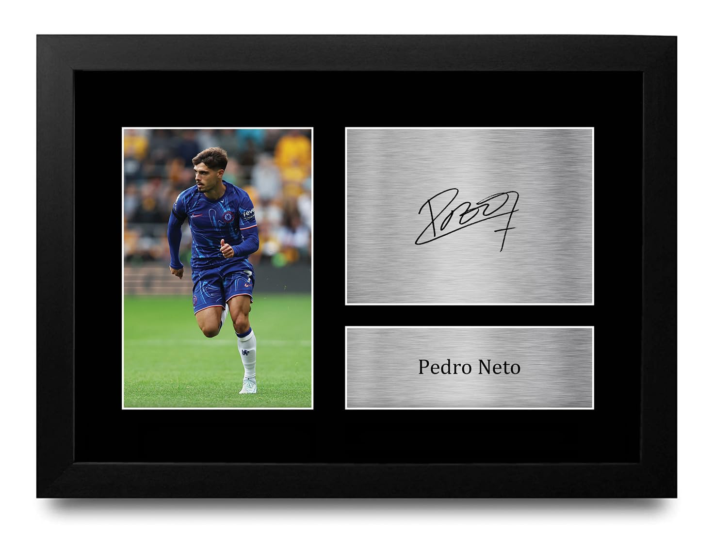 HWC Trading Pedro Neto Gifts Printed Signed Autograph Picture for Football Fans and Supporters - A4 Framed