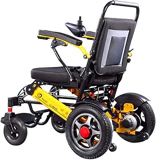 Sillas de ruedas eléctricas para adultos Peso ligero plegable portátil plegable Silla de ruedas eléctrica Deluxe Potente doble motor compacto de Movilidad for sillas de ruedas auxilios - pesa sólo 59