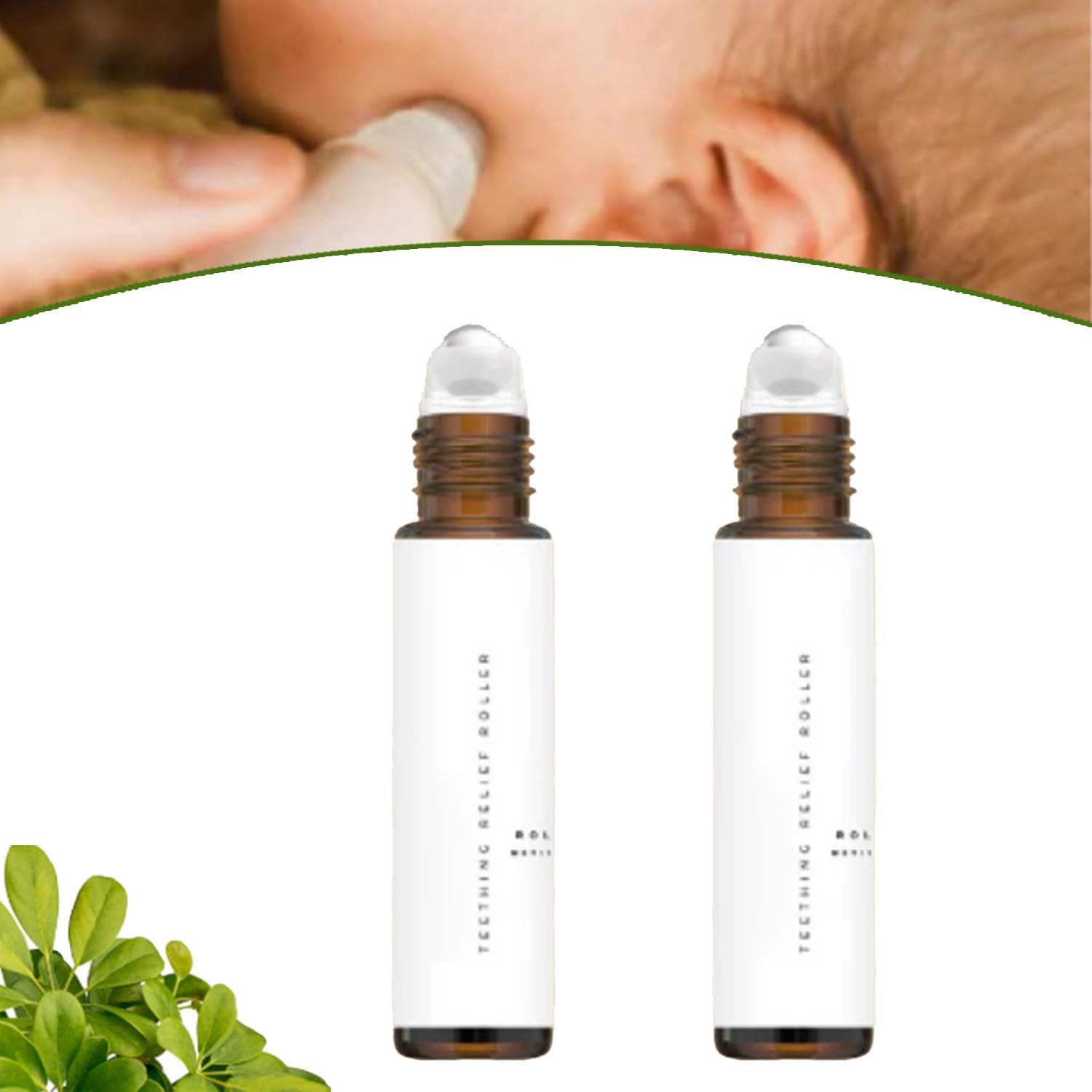 Velaria Teething Roller,Teething Roller All Natural,Baby Teething Oil Roller,Natural Pain Relief Roller,Teething Relief Roller,Natural Teething Relief for Babies,Reduce Teething Discomfort (2 Pcs)