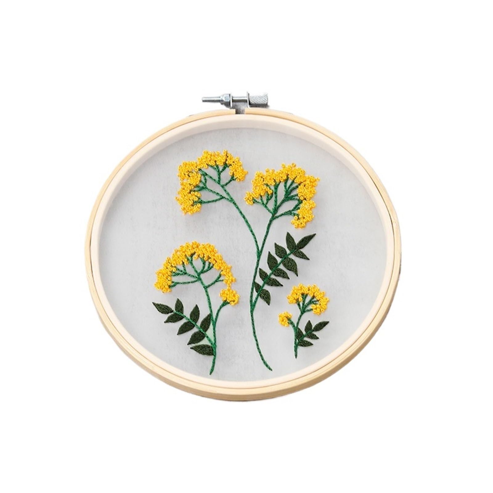 LKLNKVL embroidery, Embroidery Kit， DIY Flowers Plants Pattern Needlework Tools(Color 08)