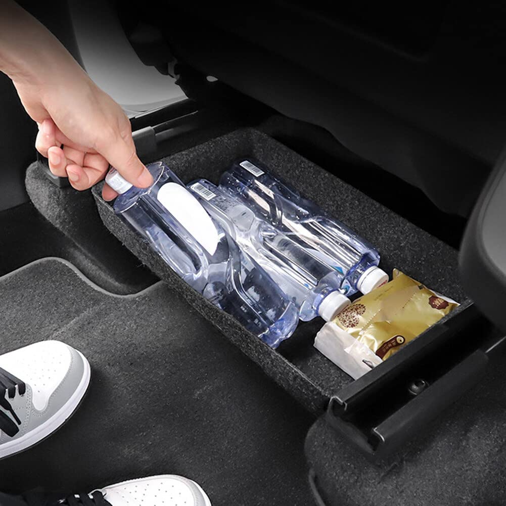 Bandeja Organizadora Para Debajo Del Asiento Del Coche - Negra, 39.2x24x8.7 Cm, Para Guardar Herramientas Y Más