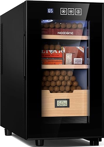 NEEDONE Electronic 23L Cooler Humidor,150 Counts Capacity, with Spanish Cedar