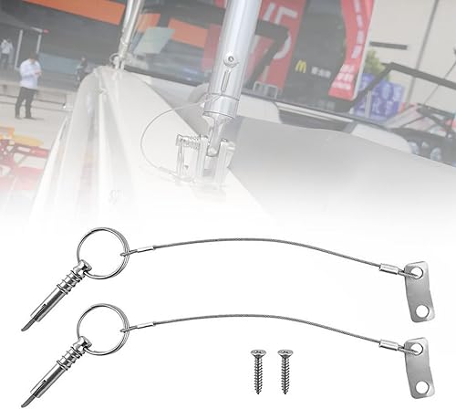 Bimini - Pasador de liberación rápida superior de 14 pulgadas de diámetro con leva de caída y resorte, accesorios de hardware para toldo de barco,