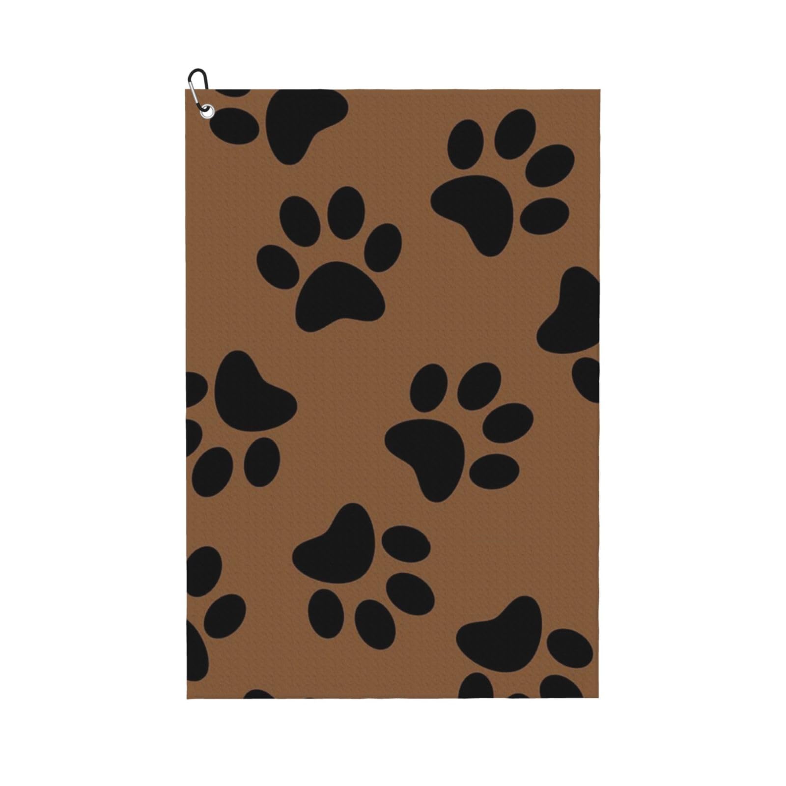 Hnnkloy Dog Paw Pattern, 16x24 in Portable Waffle Golf Towels with Carabiner Clip for Golf Bag