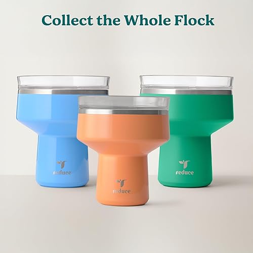 Miniatura 6 de Reduce Saltini - Vaso de cóctel de 16 onzas, vaso aislado de Margarita con tapa, mantiene las bebidas frías durante 10 horas, alternativa al vaso de