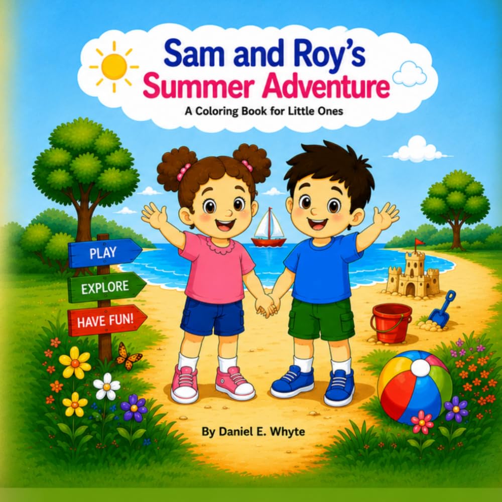 Sam And Roy Summer Adventure: A Coloring Book For Little Ones