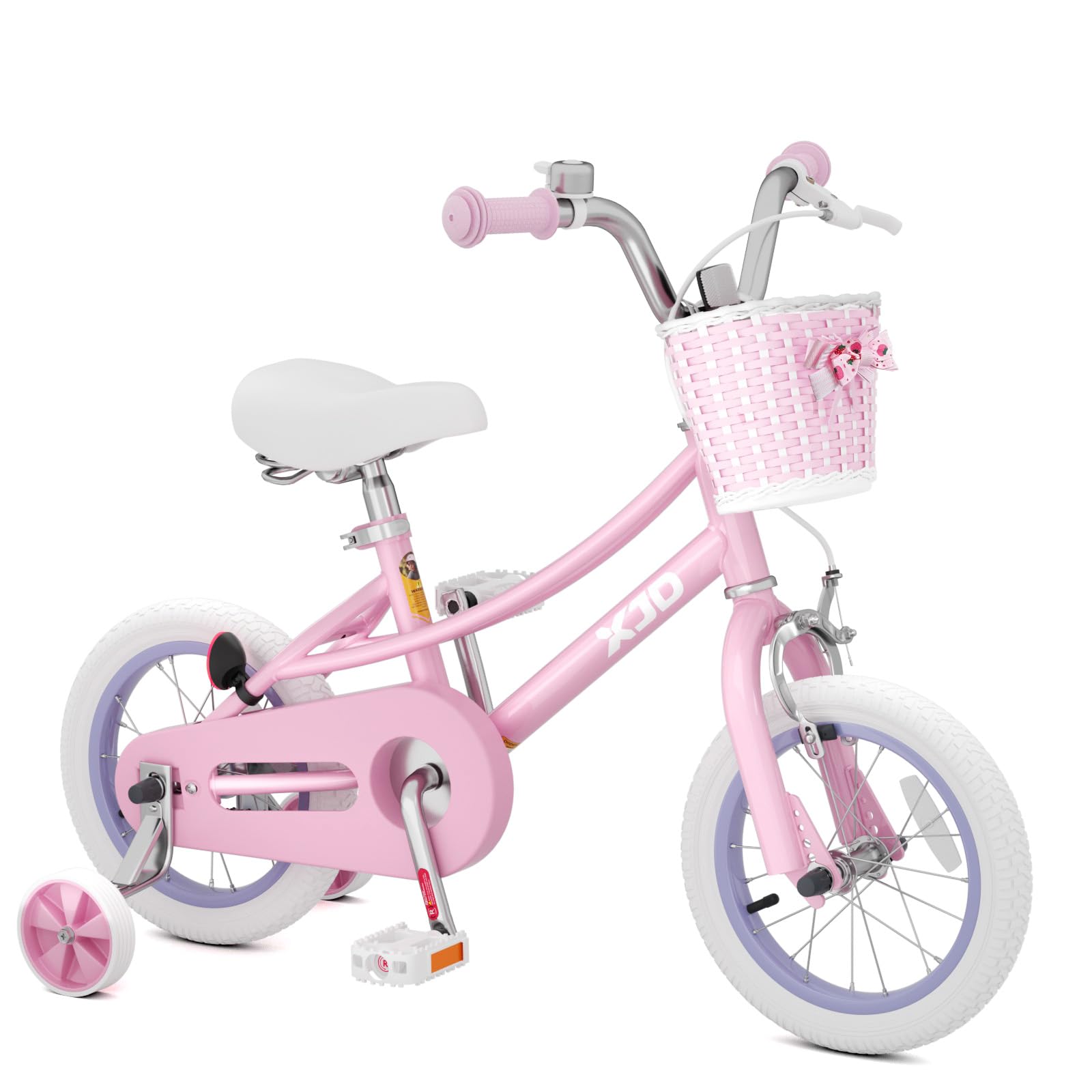 - XJD Girls Bike for 2-12 Years Old Kids 12-20 Inch Toddler Bike | with Training Wheels | & Basket