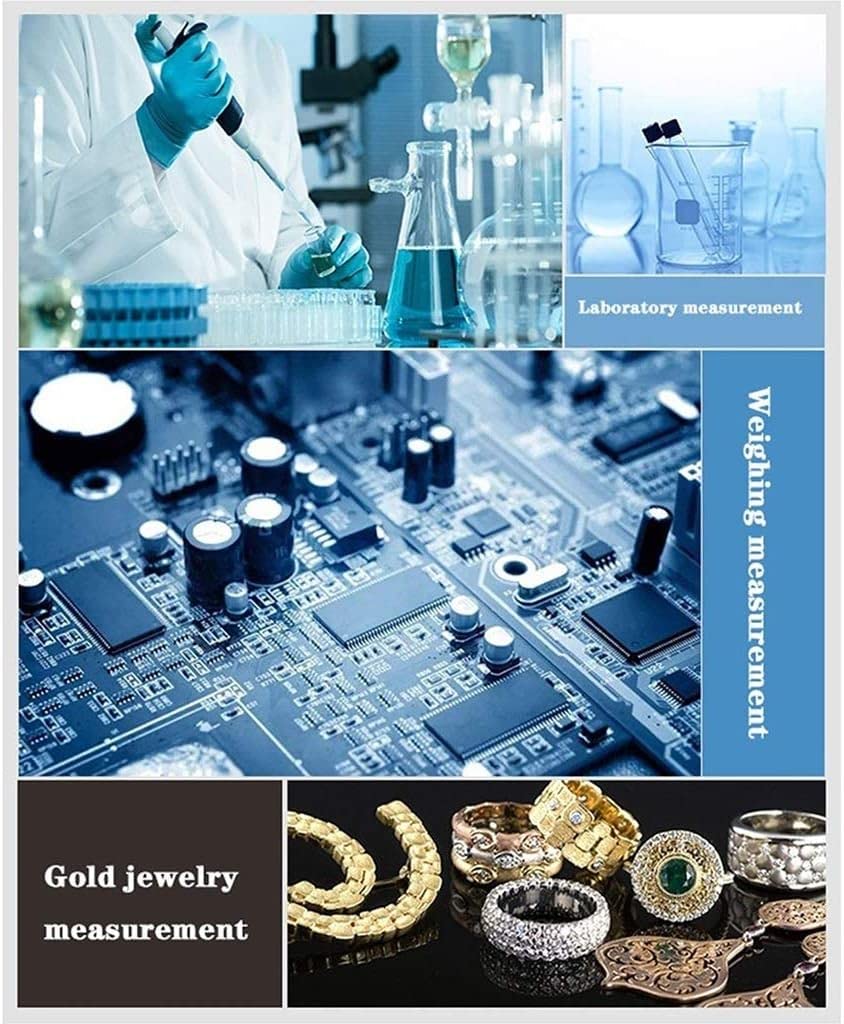 Bilancia Elettronica Digitale di Precisione, Bilancia Analitica Ad Alta Precisione (0,001 G) con Parabrezza in Vetro, Ideale per Laboratori, Farmacie, Gioiellerie E Impianti Chimici.