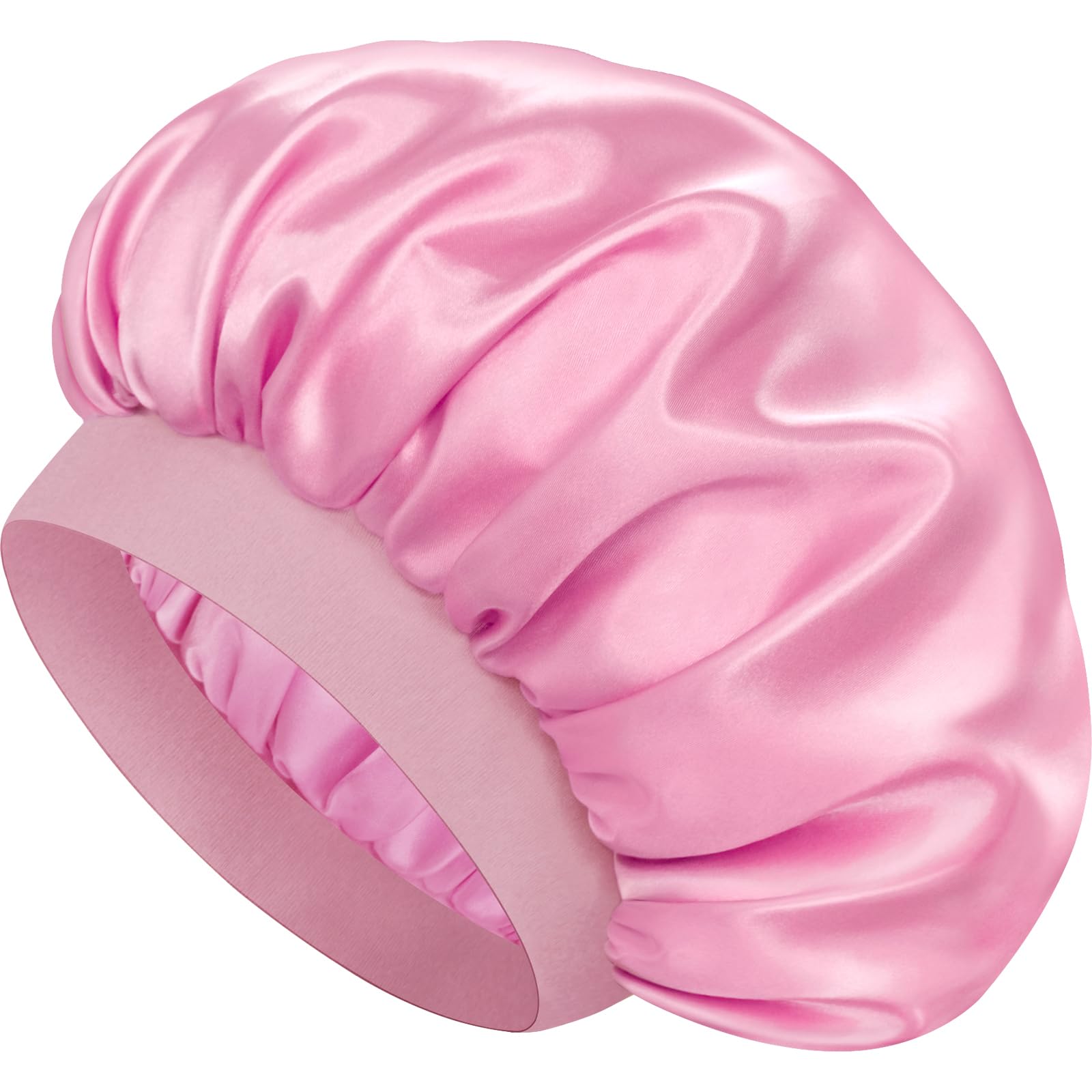 Satin Silk Bonnet for Hair, Double Layer Sleep Cap for Men &amp; Women