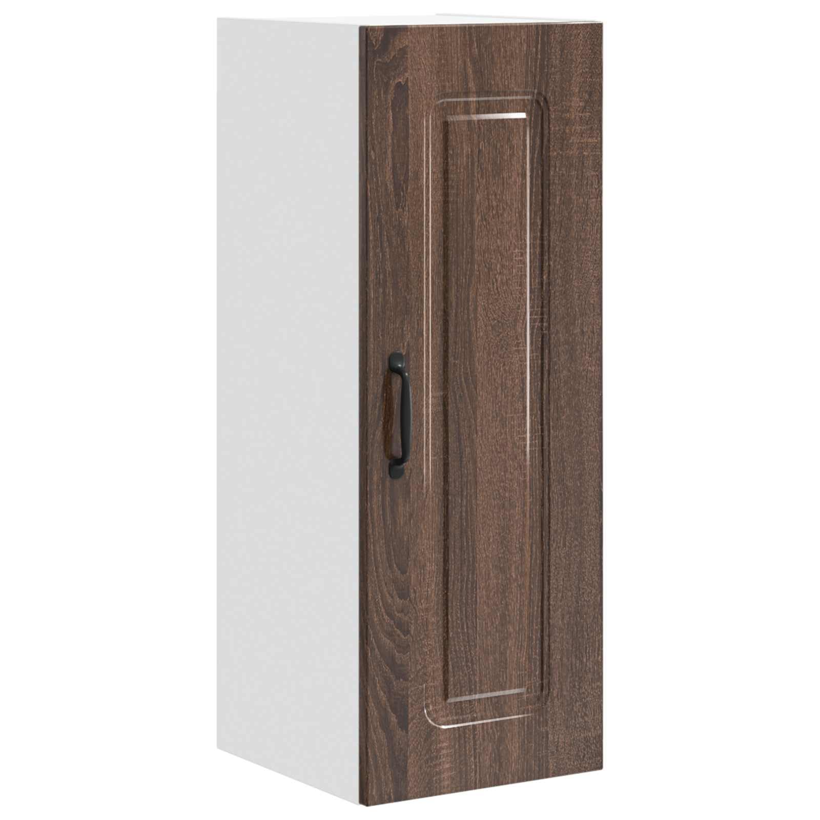 Drewniana szafka kuchenna, 30 x 31 x 80 cm, brązowa | 3 półki, 1 drzwi, wielowarstwowe drewno, pojemność 60 kg, wymagany montaż