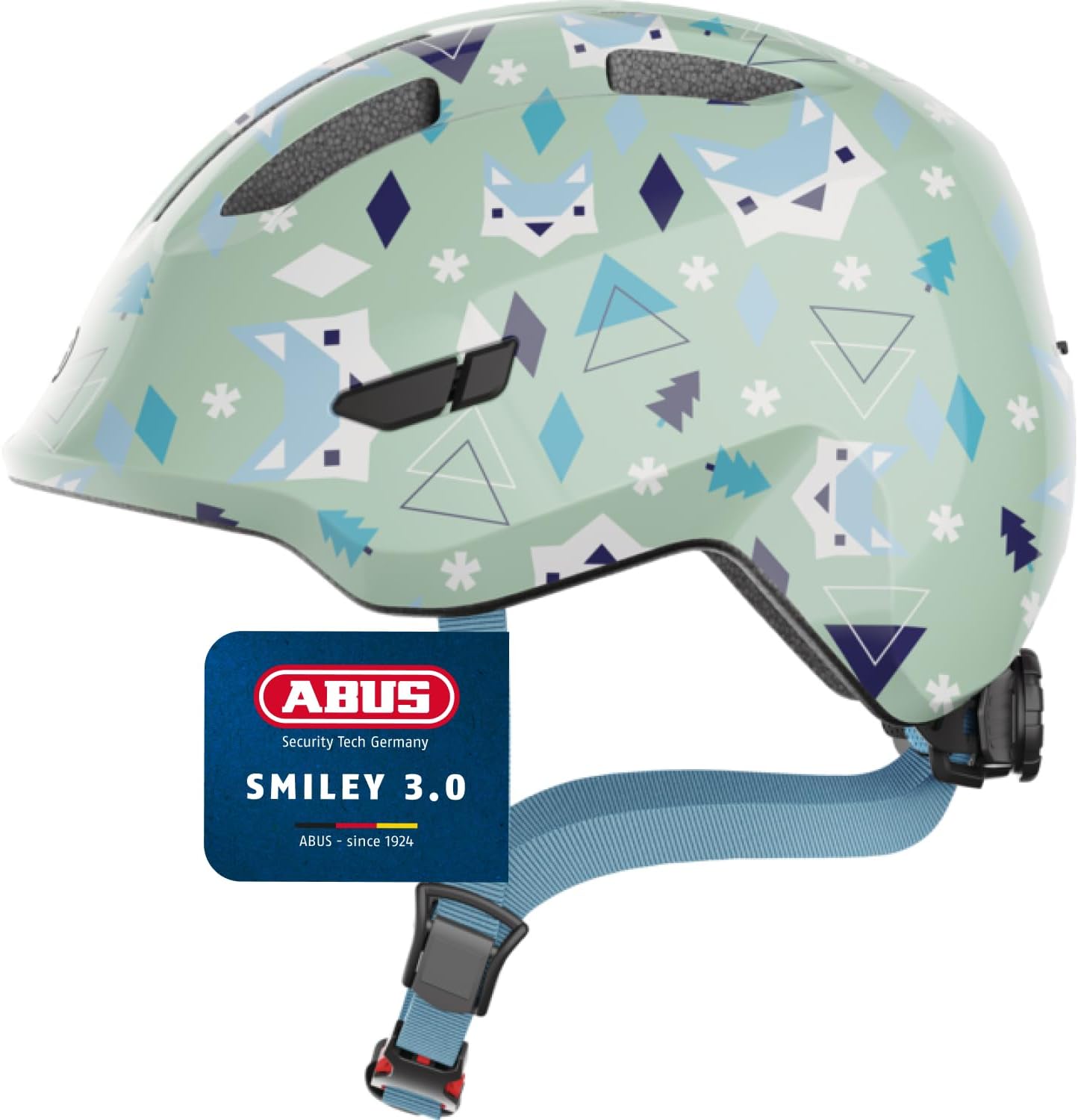 ABUS Smiley 3.0 children's helmet - bike helmet with a low fit, child-friendly designs & space for a pigtail - for girls and boys