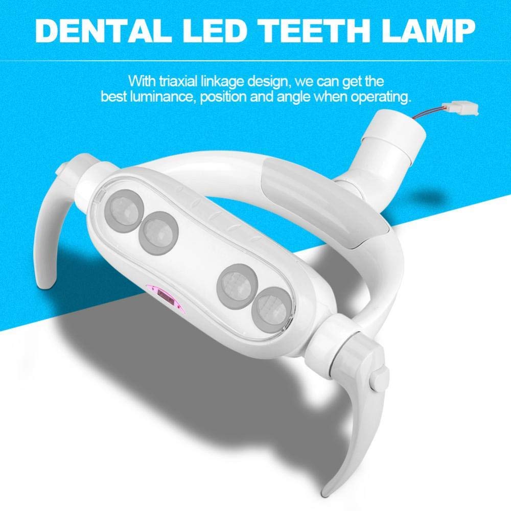 Dental Oral lampa LED z czujnikiem podczerwieni, 4 diody LED, lampa dentystyczna, lampa indukcyjna, do laboratoryjnego krzeseł, bezcieniowa lampa, akcesoria do krzeseł dentystycznych.