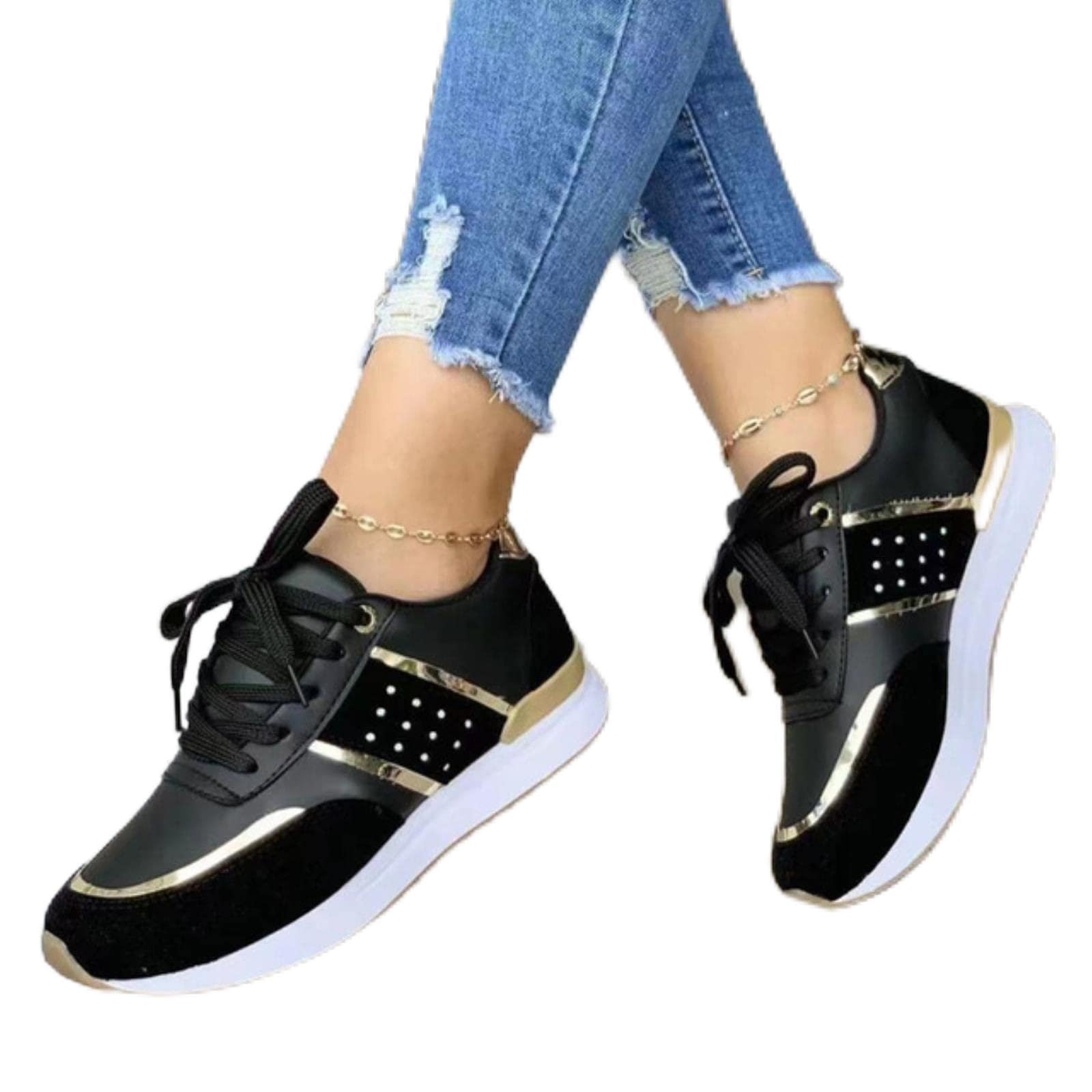 Rmunsk Women Platform Sneakers Woman Casual Shoes Suede Patchwork