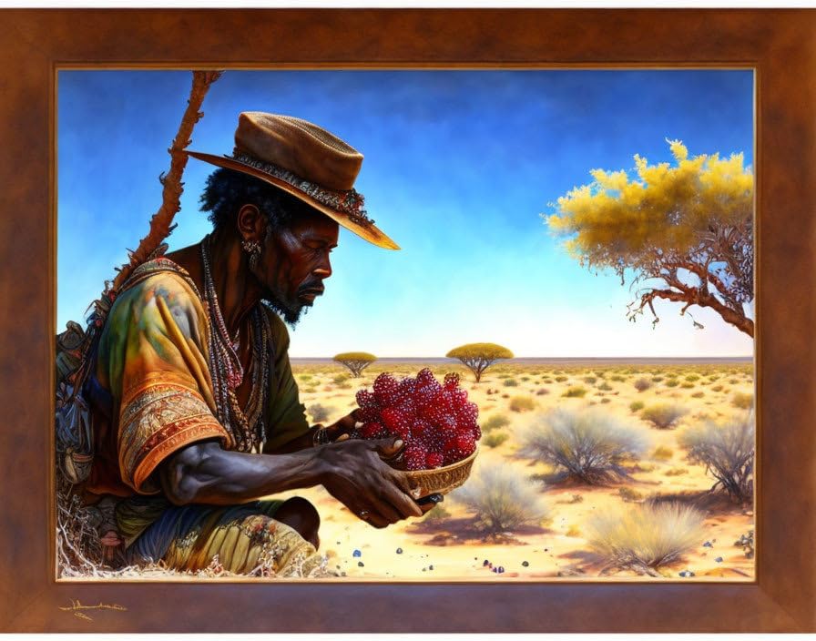 Toile Kalahari 50 x 70 cm impression d'art premium pour décoration murale