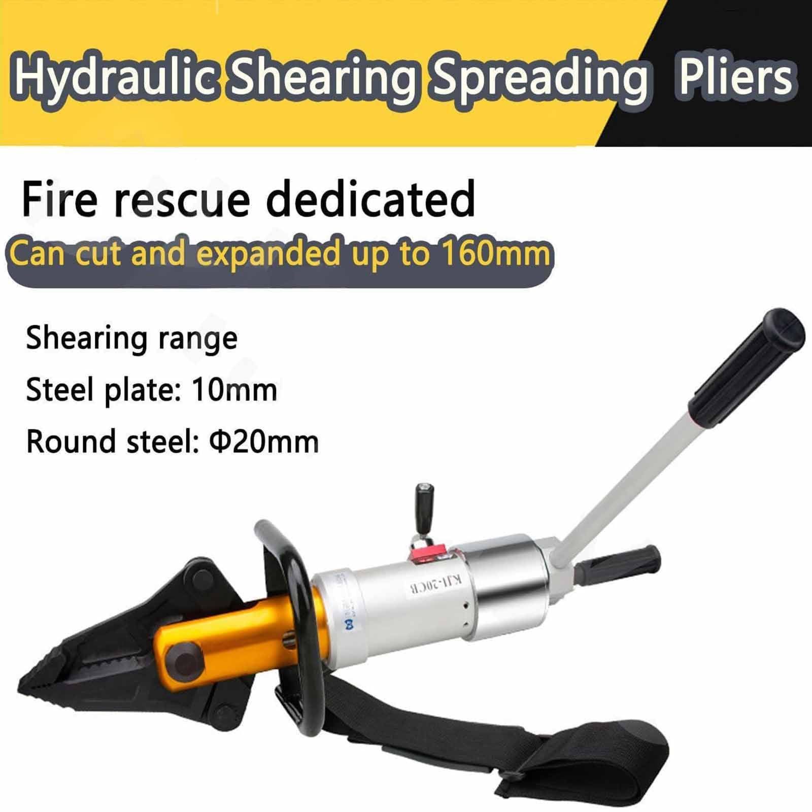 Alicates hidráulicos, herramienta esparcidora expandible, cizalla 18T 5.5T, rotación de 360° para electricistas, fontaneros, control de incendios, funda de madera duradera incluida