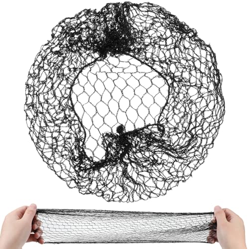 Larrel 12 Stück Nylon Haarnetz, Dickeres Haarnetz Schwarz Unsichtbar Haarnetze Wiederverwendbare Nylon Haar Netze Haarnetze Bun Wiederverwendbares Netzperückennetz für Frauen